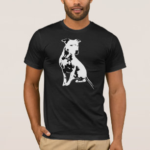 Camiseta negra y blanca de Pitbull