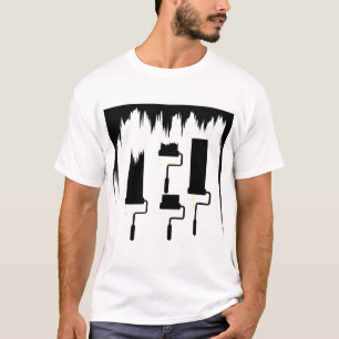 Camiseta negra y blanca del pintor