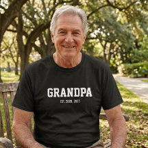Camiseta negra y blanca Grandpa Established en neg