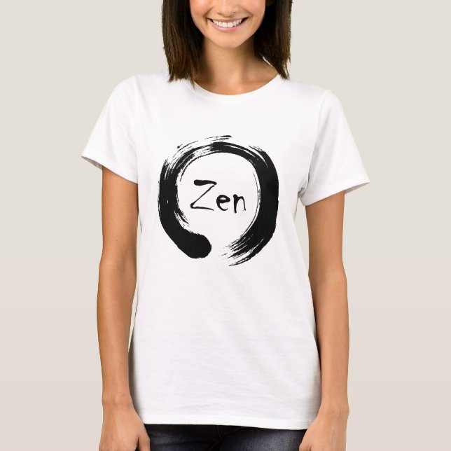 Camiseta negra Zen Ensō (Anverso)