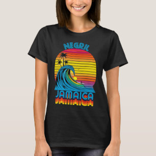 Camiseta Negril Jamaica Retro Trowback Surf & Beach Souven