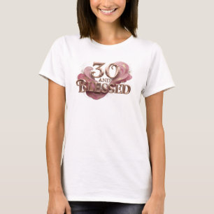 Camiseta Negrita 30 Y BENDITA Gráfica de diseñador
