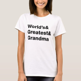 Camiseta Negrita Abuela Más Grande Estilo Colegial