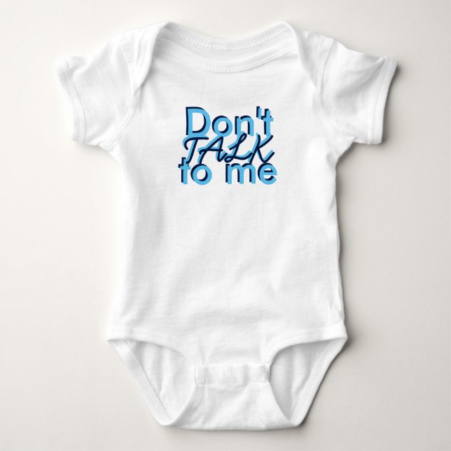 Camiseta Negrita Azul Negro No me hables (Anverso)
