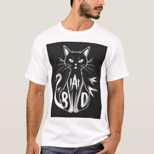 Camiseta Negrita BAD Cat Art