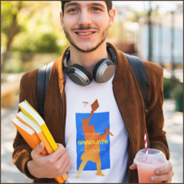 Camiseta Negrita Blue Modern Tech Graduation