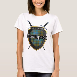 Camiseta Negrita Clan Thompson Tartan ScotShield