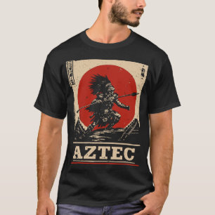 Camiseta Negrita Diseño cultural azteca de Sun Rojo