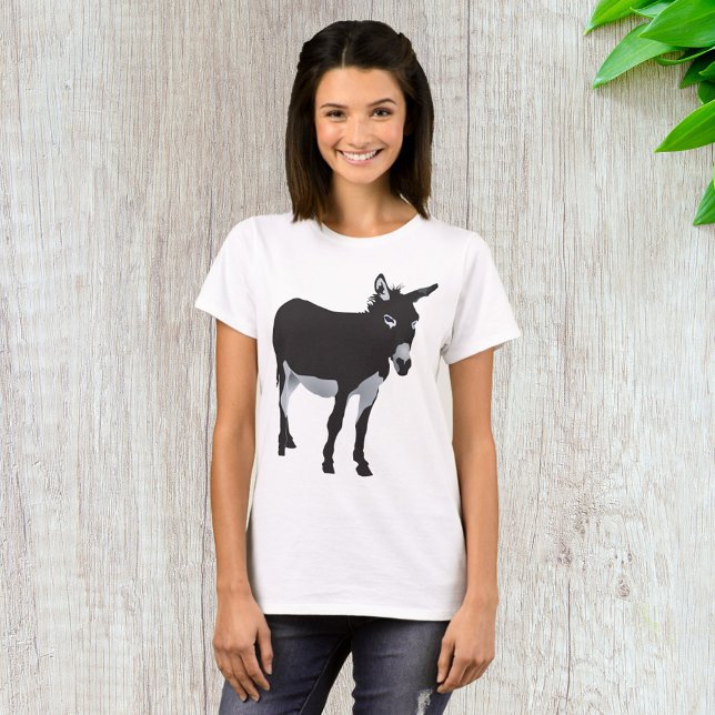 Camiseta Negrita Donkey Silhouette Farm Animal (Subido por el creador)