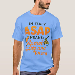Camiseta Negrita Italia ASAP Aperol Spritz y Pasta Divertid