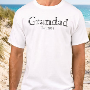 Camiseta Negrita Negra Minimalista Abuelo Establecido