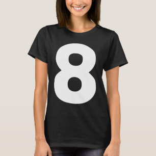 Camiseta Negrita Número Ocho 8 Gran Tipo De Símbolo Fig