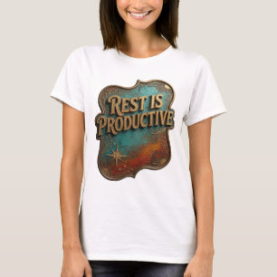 Camiseta Negrita Oro RESTAR ES PRODUCTIVO Imprimir