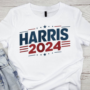 Camiseta Negrita Patriótica Rojo, Blanco y Azul Harris 2024