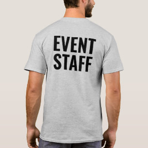 Camiseta Negrita Personal del evento Negro Texto frontal y