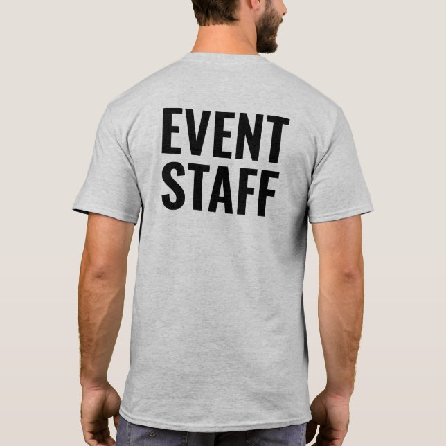 Camiseta Negrita Personal del evento Negro Texto frontal y  (Reverso)