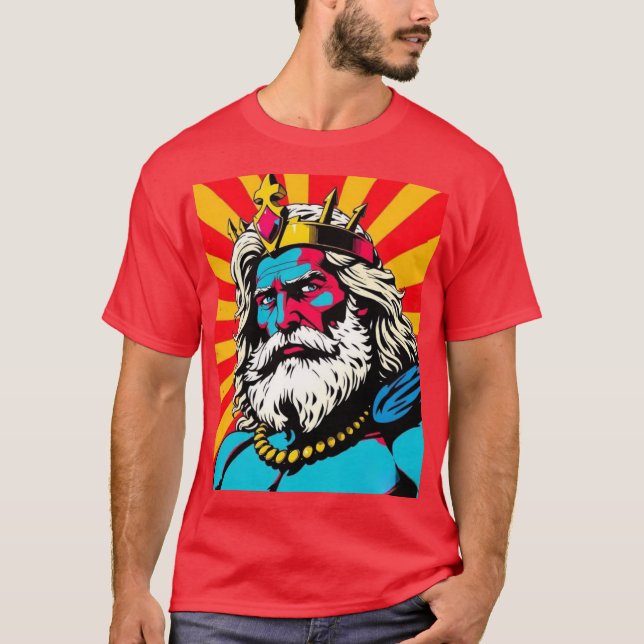 Camiseta Negrita Pop Art Zeus - Colorida Ilustración de Dio (Anverso)