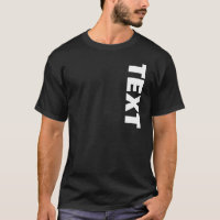 Negrita trendy Big Font Nombre de texto Mens Negro