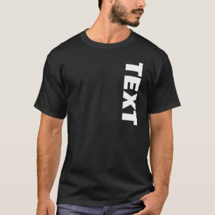 Camiseta Negrita trendy Big Font Nombre de texto Mens Negro