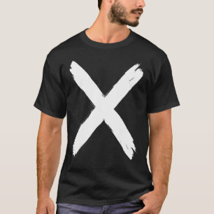 Camiseta Negrita X Cross Bruske Stroke Diseño Guay X Dolor 