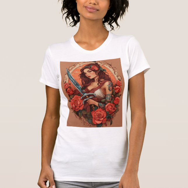 Camiseta "Negrita y eterna: Desi tradicional del tatuaje es (Anverso)