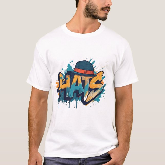 Camiseta Negrita y fresca: colección de Gorras de hip-hop (Anverso)