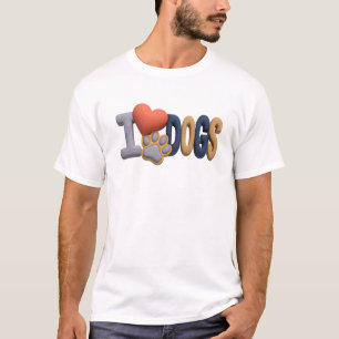 Camiseta Negrita y Hermoso Azul AMO PERROS Diseño Artístico