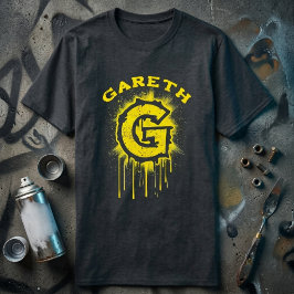 Camiseta Negrita y urbana - Graffiti G Monograma inicial