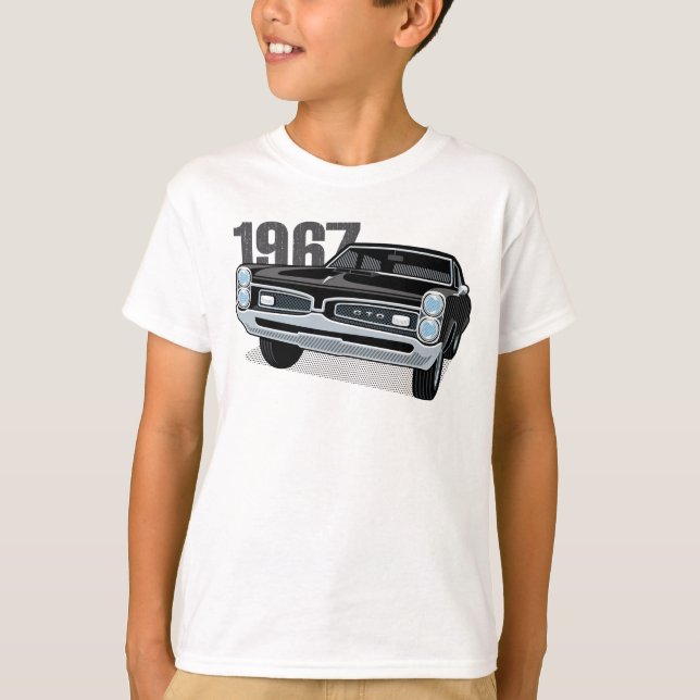Camiseta Negro 1967 de Pontiac GTO (Anverso)