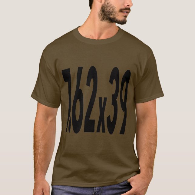 Camiseta negro 7.62x39 (Anverso)