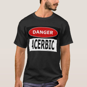 Camiseta Negro acerbo del peligro