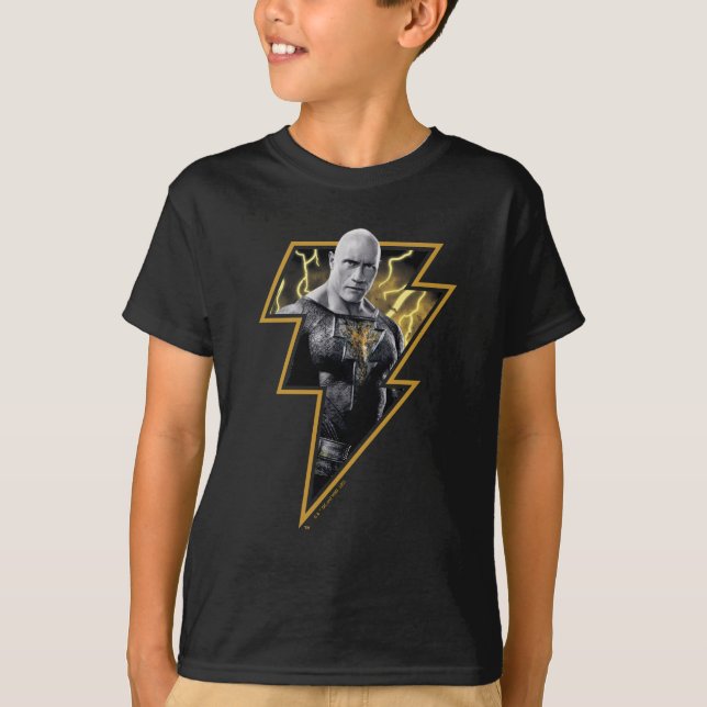 Camiseta Negro Adam Gray y Gold Lightning Graphic (Anverso)