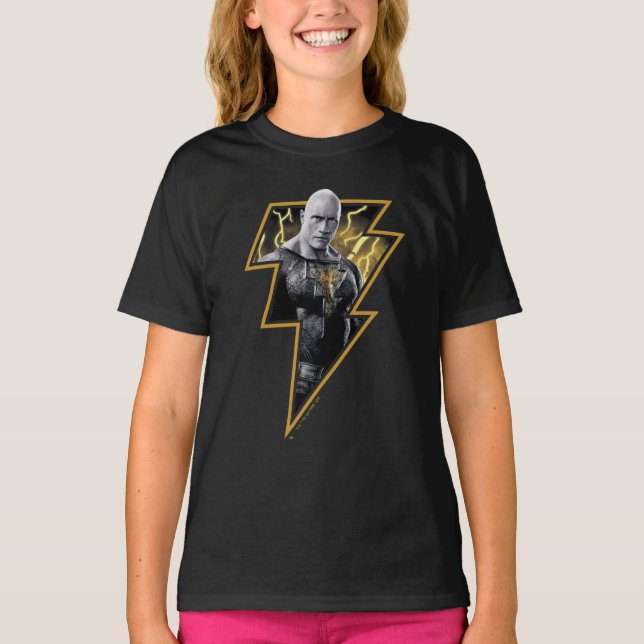 Camiseta Negro Adam Gray y Gold Lightning Graphic (Anverso)