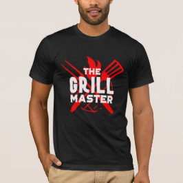 Camiseta Negro Amante de parrilla divertida de Guay