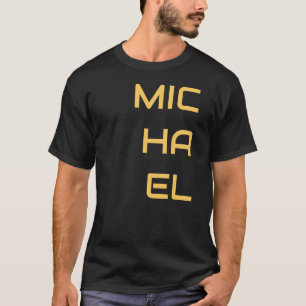Camiseta Negro Añadir tu nombre moderno plano