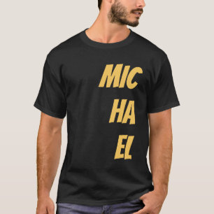 Camiseta Negro Añadir tu nombre moderno plano