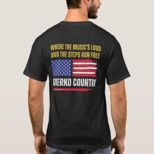 Camiseta (Negro) Bandera de EE. UU. / La música es alta y l
