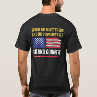 Camiseta (Negro) Bandera de EE. UU. / La música es alta y l
