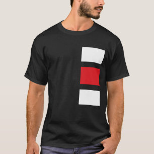 Camiseta Negro con T-Shirt de cuadrados rojos y blancos