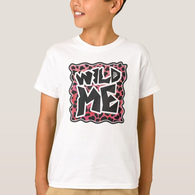 Camiseta Negro dálmata y rojo con yo salvaje (Anverso)