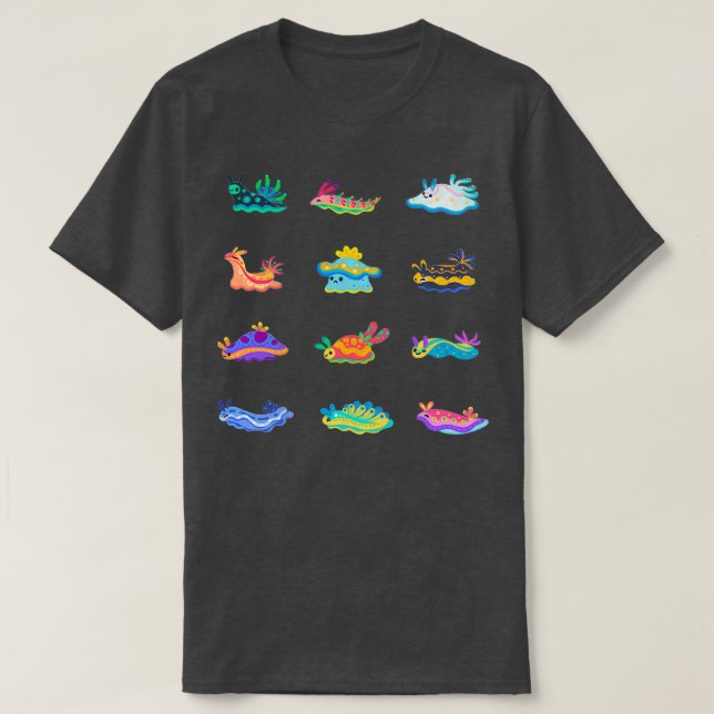 Camiseta Negro de babosa marina (Diseño del anverso)