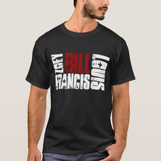 Camiseta Negro de Bill del zombi (Anverso)