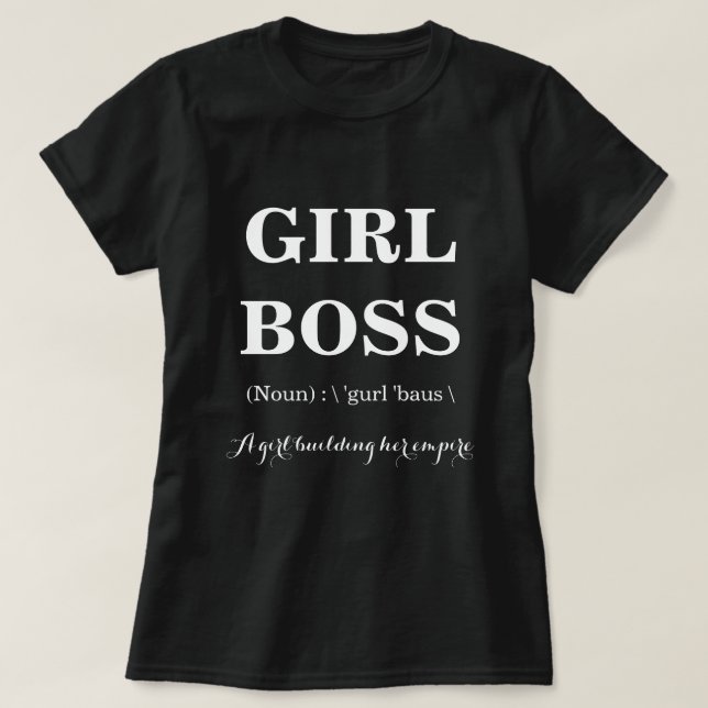 Camiseta Negro de Boss del chica (Diseño del anverso)