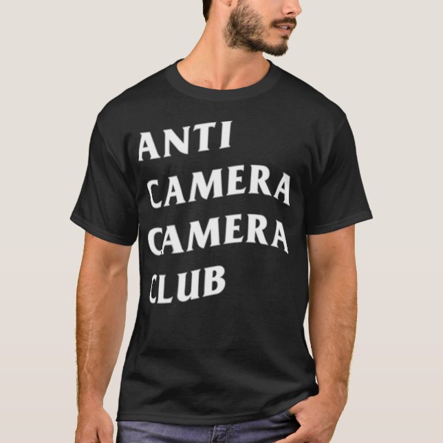 Camiseta Negro de cámara anti cámara  (Anverso)