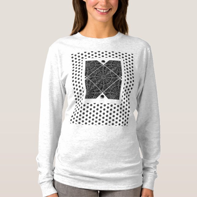 Camiseta Negro de cerámica de encaje (Anverso)