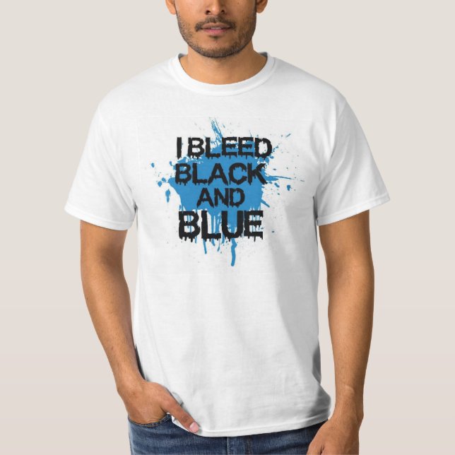 Camiseta Negro de corrimiento y azul (Anverso)