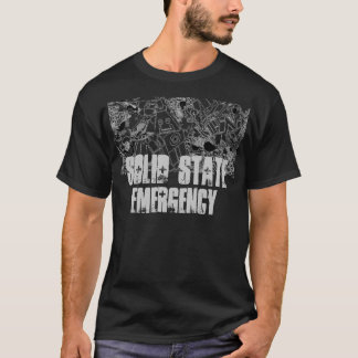 Camiseta Negro de estado sólido de la emergencia