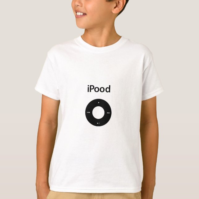 Camiseta Negro de Ipood de la parodia de IPod (Anverso)