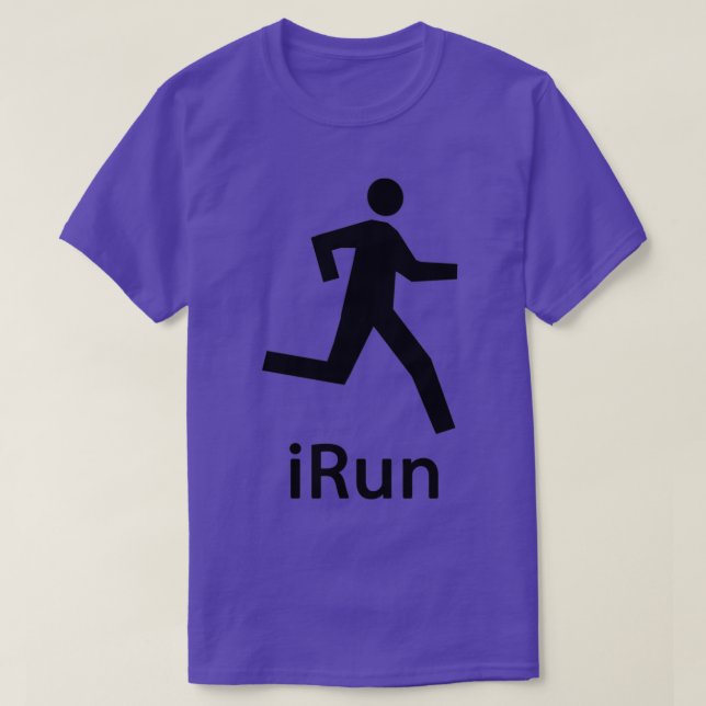 Camiseta Negro de iRUN (Diseño del anverso)