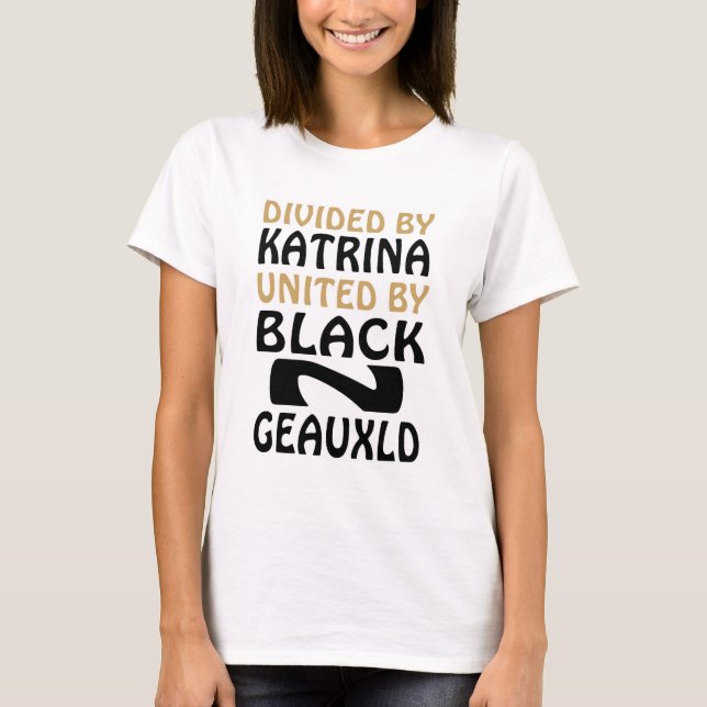 CAMISETA NEGRO DE KATRINA DEL HURACÁN Y NACIÓN DEL WHO DAT (Anverso)